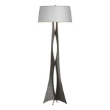 Hubbardton Forge 2013 Dark Smoke Natural Anna Shade (SF) Moreau Floor Lamp