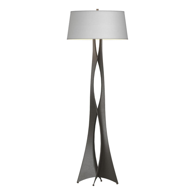 Hubbardton Forge 2013 Dark Smoke Natural Anna Shade (SF) Moreau Floor Lamp