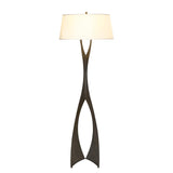 Hubbardton Forge 2013 Dark Smoke Natural Anna Shade (SF) Moreau Floor Lamp