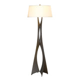 Hubbardton Forge 2013 Dark Smoke Natural Anna Shade (SF) Moreau Floor Lamp