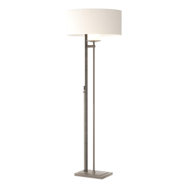 Hubbardton Forge 2011 Dark Smoke Natural Anna Shade (SF) Rook Floor Lamp