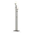 Hubbardton Forge 2011 Dark Smoke Opal Glass (GG) Rook Twin Floor Lamp