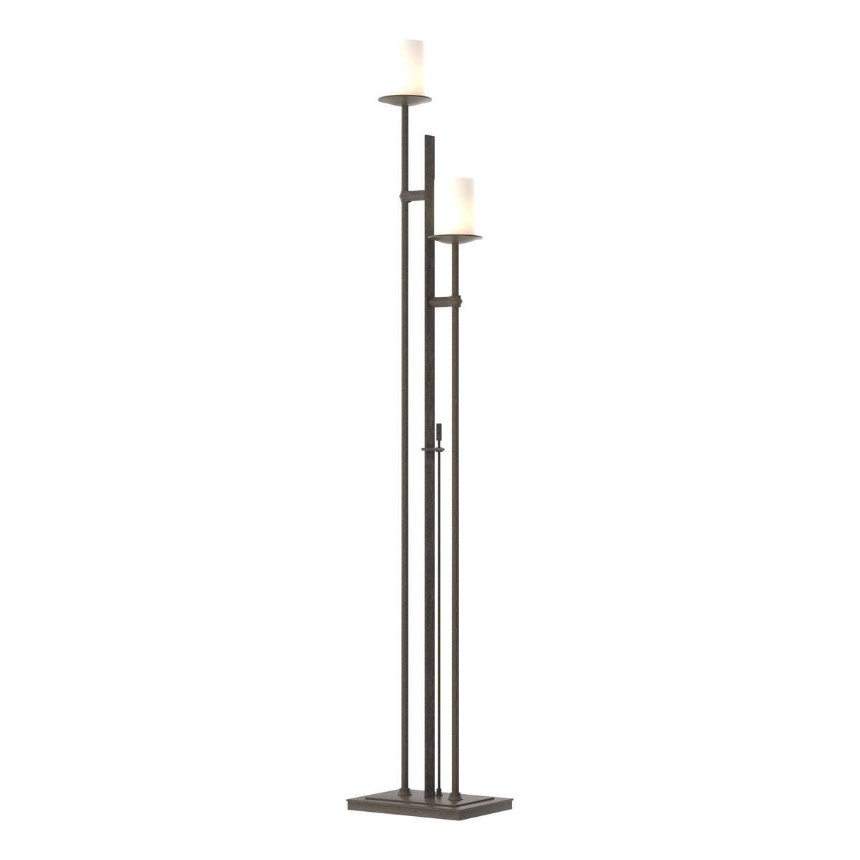 Hubbardton Forge 2011 Dark Smoke Opal Glass (GG) Rook Twin Floor Lamp