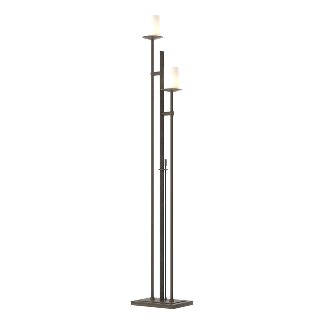 Hubbardton Forge 2011 Dark Smoke Opal Glass (GG) Rook Twin Floor Lamp