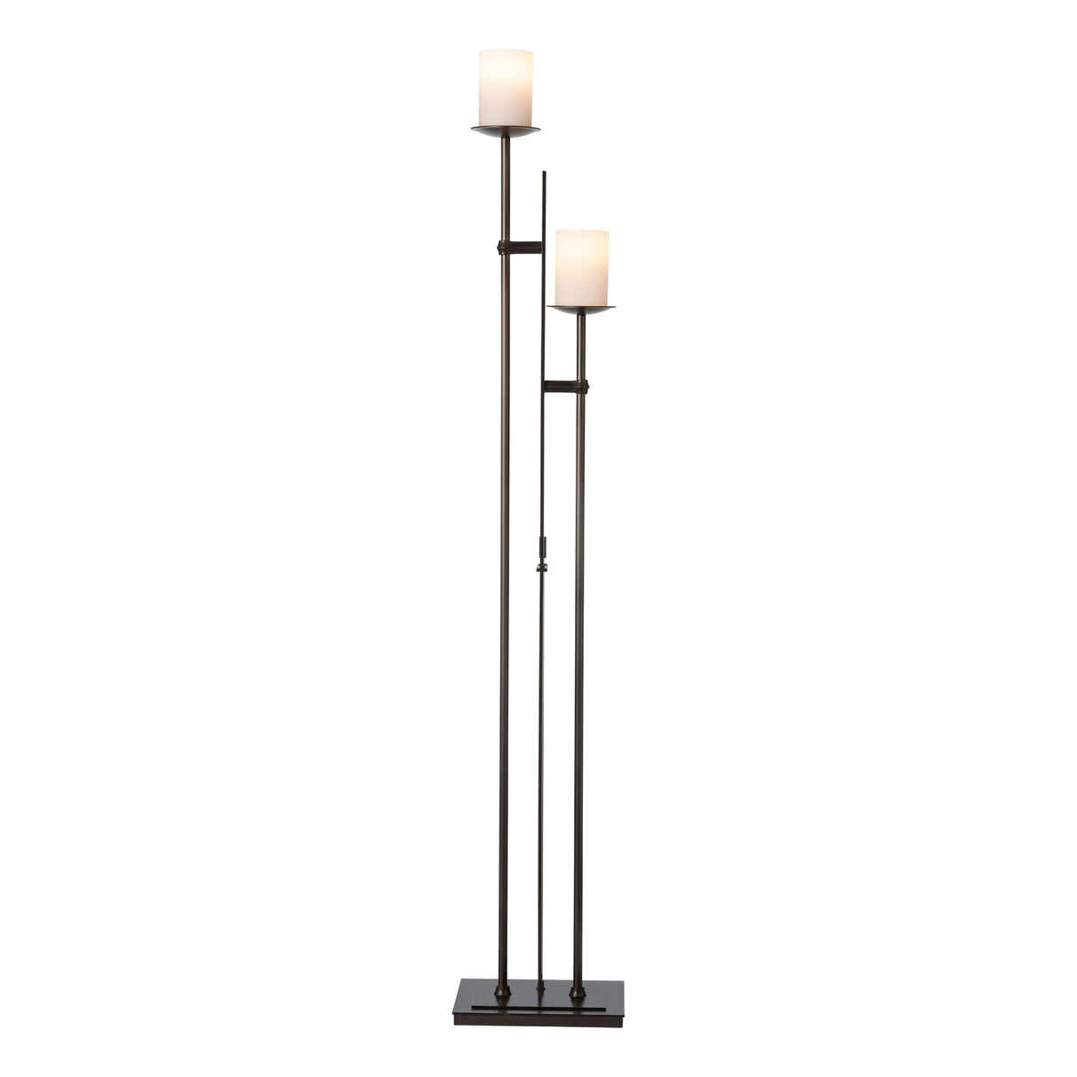 Hubbardton Forge 2011 Dark Smoke Opal Glass (GG) Rook Twin Floor Lamp