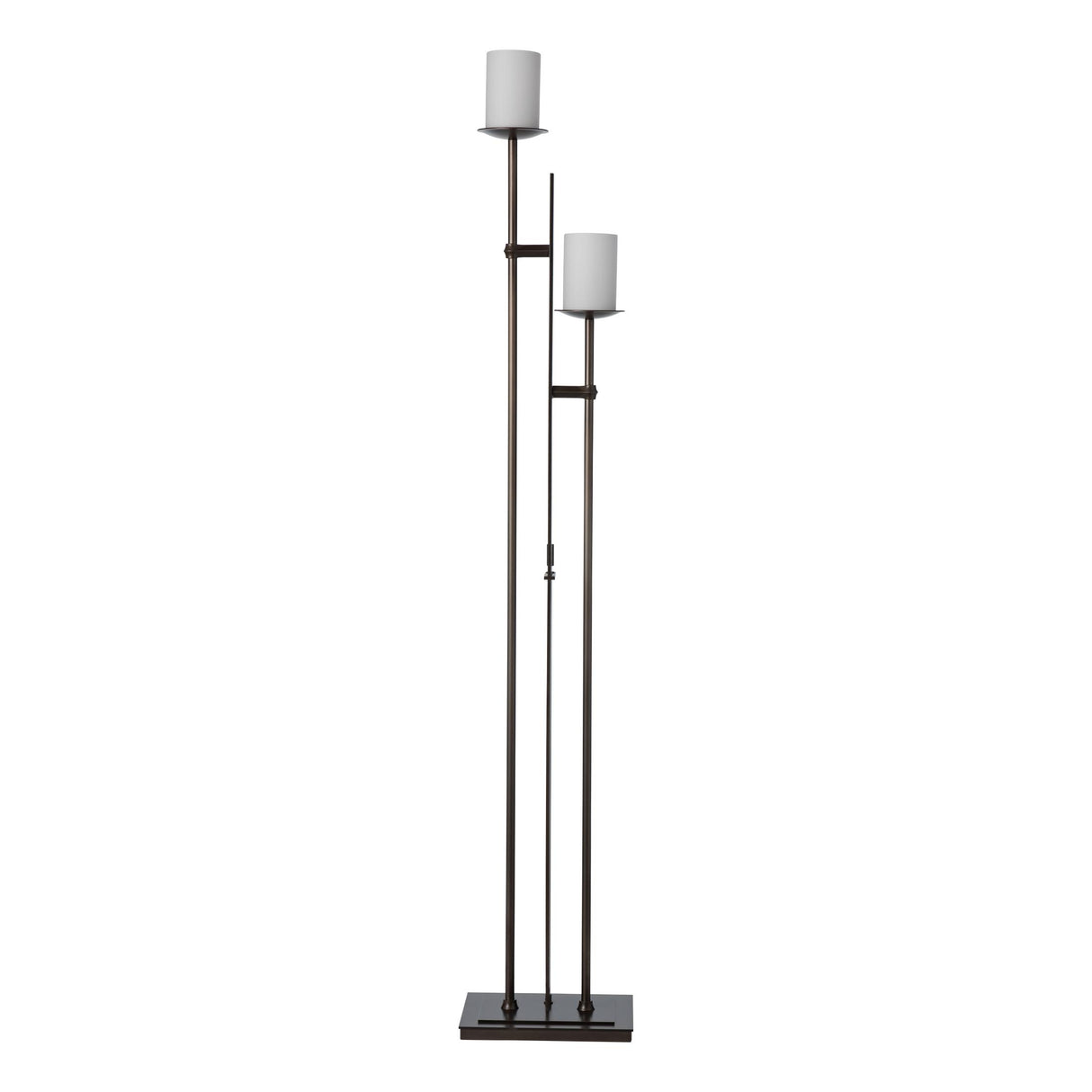 Hubbardton Forge 2011 Dark Smoke Opal Glass (GG) Rook Twin Floor Lamp