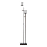 Hubbardton Forge 2011 Dark Smoke Opal Glass (GG) Rook Twin Floor Lamp