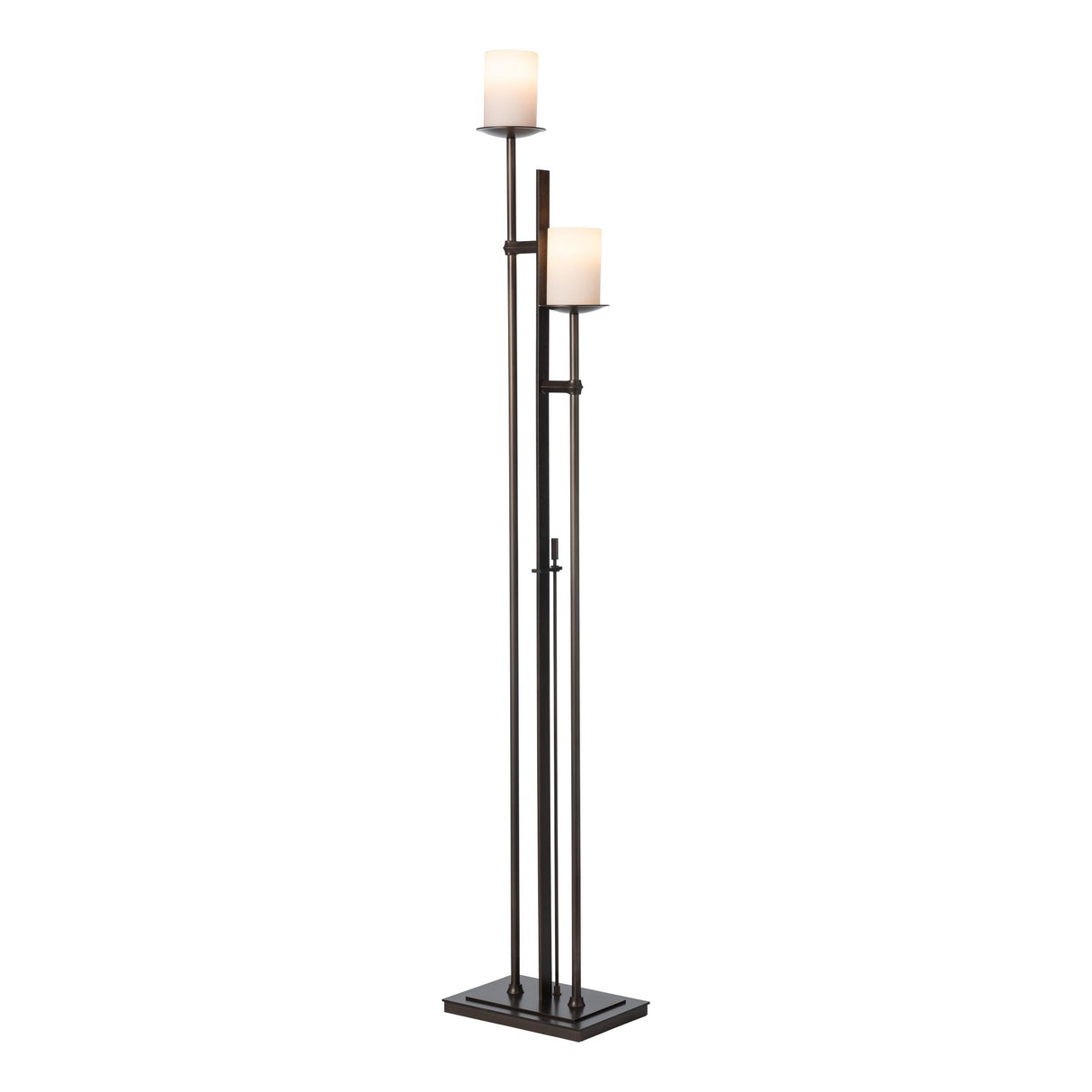 Hubbardton Forge 2011 Dark Smoke Opal Glass (GG) Rook Twin Floor Lamp