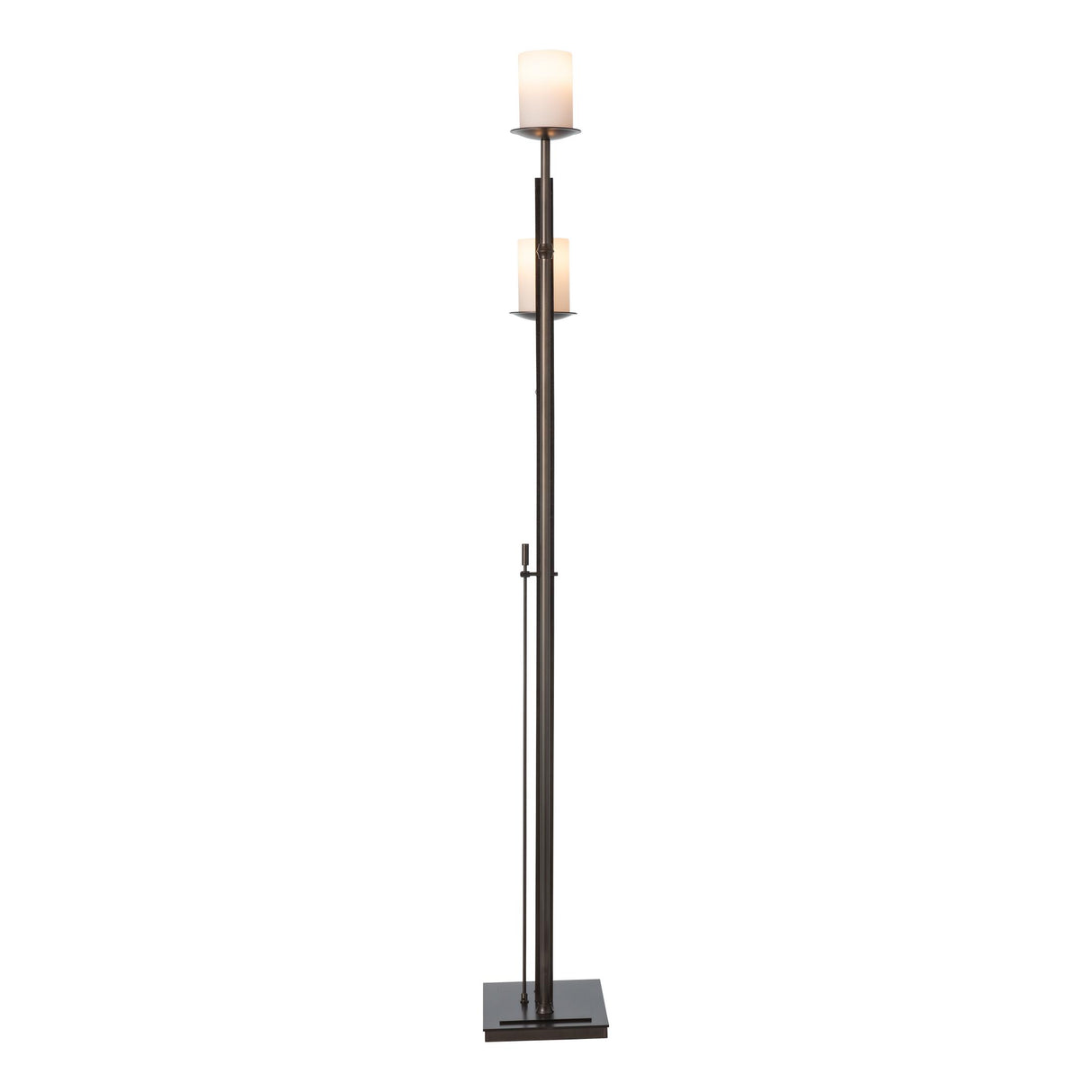 Hubbardton Forge 2011 Dark Smoke Opal Glass (GG) Rook Twin Floor Lamp