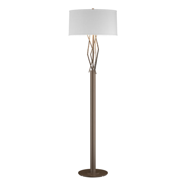 Hubbardton Forge 2012 Bronze Natural Anna Shade (SF) Brindille Floor Lamp