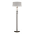 Hubbardton Forge 2012 Dark Smoke Flax Shade (SE) Brindille Floor Lamp