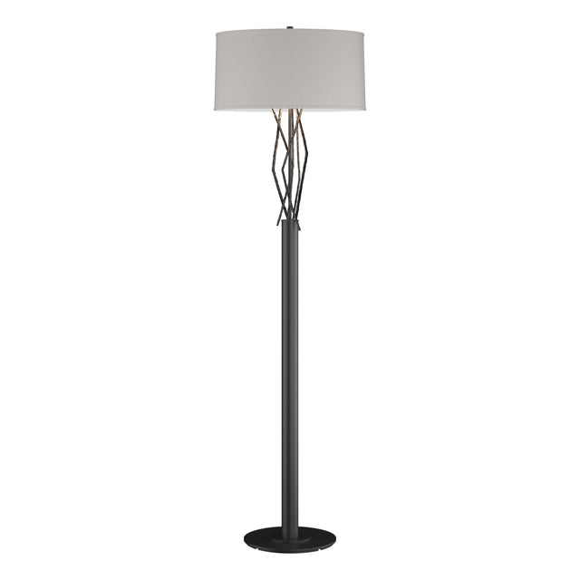 Hubbardton Forge 2012 Black Flax Shade (SE) Brindille Floor Lamp