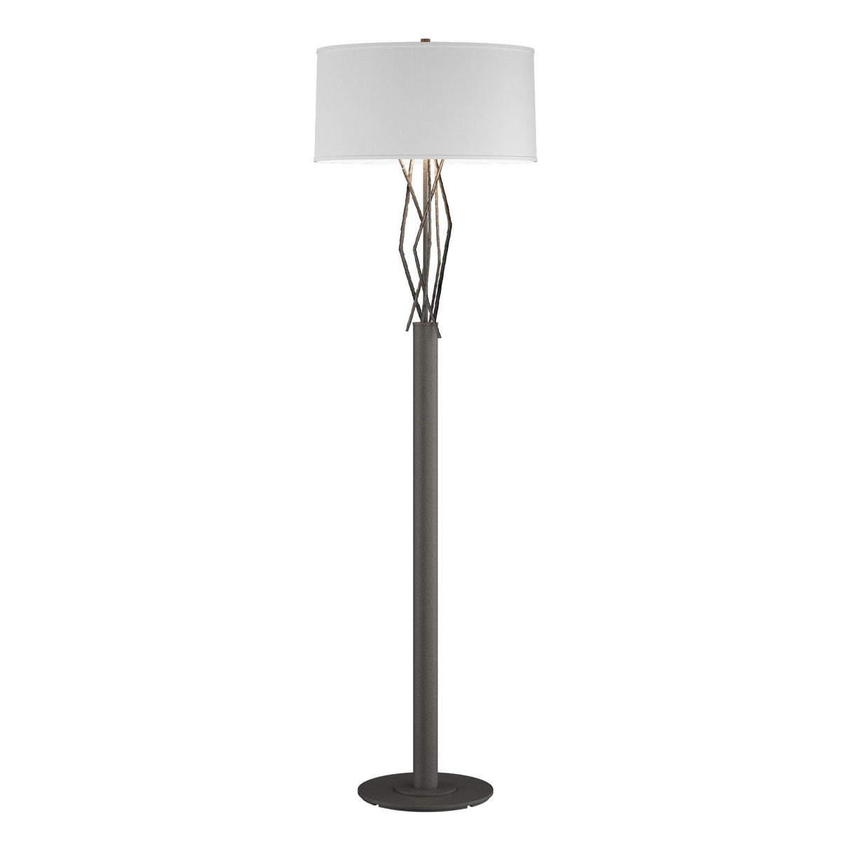 Hubbardton Forge 2012 Natural Iron Natural Anna Shade (SF) Brindille Floor Lamp