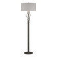 Hubbardton Forge 2012 Natural Iron Flax Shade (SE) Brindille Floor Lamp