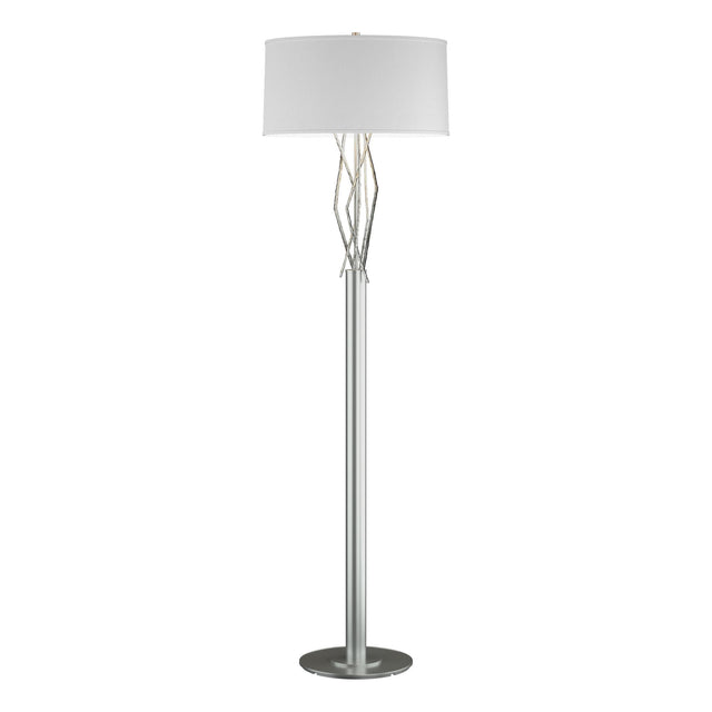Hubbardton Forge 2012 Vintage Platinum Natural Anna Shade (SF) Brindille Floor Lamp