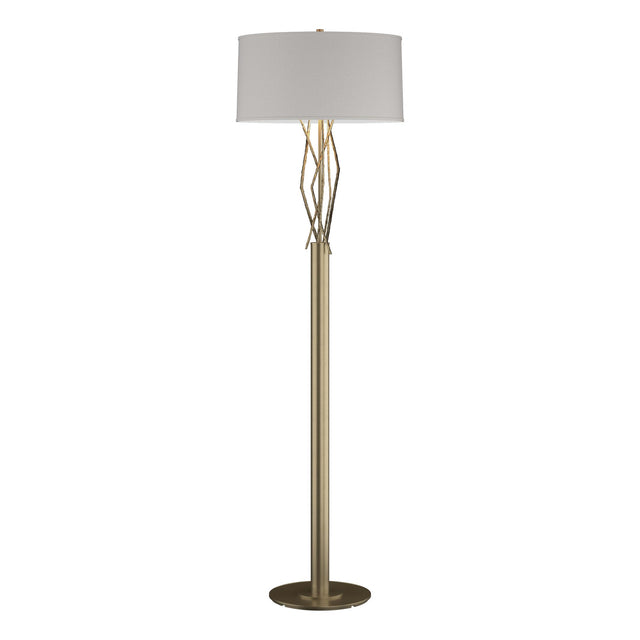 Hubbardton Forge 2012 Soft Gold Flax Shade (SE) Brindille Floor Lamp