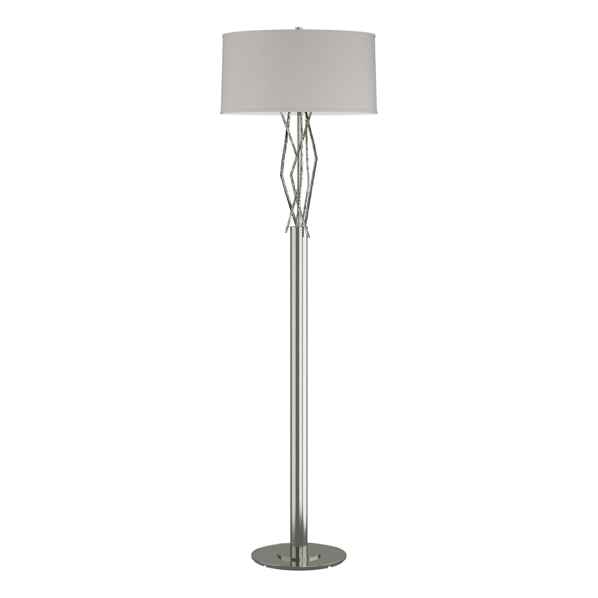 Hubbardton Forge 2012 Sterling Flax Shade (SE) Brindille Floor Lamp