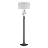 Hubbardton Forge 2012 Oil Rubbed Bronze Natural Anna Shade (SF) Brindille Floor Lamp
