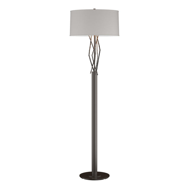 Hubbardton Forge 2012 Oil Rubbed Bronze Flax Shade (SE) Brindille Floor Lamp