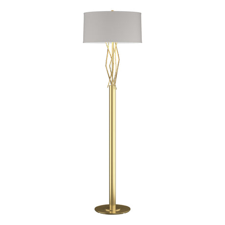 Hubbardton Forge 2012 Modern Brass Flax Shade (SE) Brindille Floor Lamp