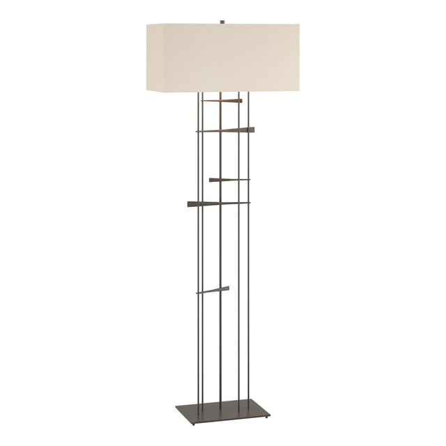 Hubbardton Forge 2013 Dark Smoke Flax Shade (SE) Cavaletti Floor Lamp