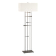 Hubbardton Forge 2013 Dark Smoke Natural Anna Shade (SF) Cavaletti Floor Lamp