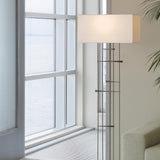 Hubbardton Forge 2013 Dark Smoke Natural Anna Shade (SF) Cavaletti Floor Lamp