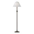 Hubbardton Forge 1998 Bronze Natural Anna Shade (SF) Twist Basket Floor Lamp