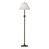 Hubbardton Forge 1998 Bronze Natural Anna Shade (SF) Twist Basket Floor Lamp