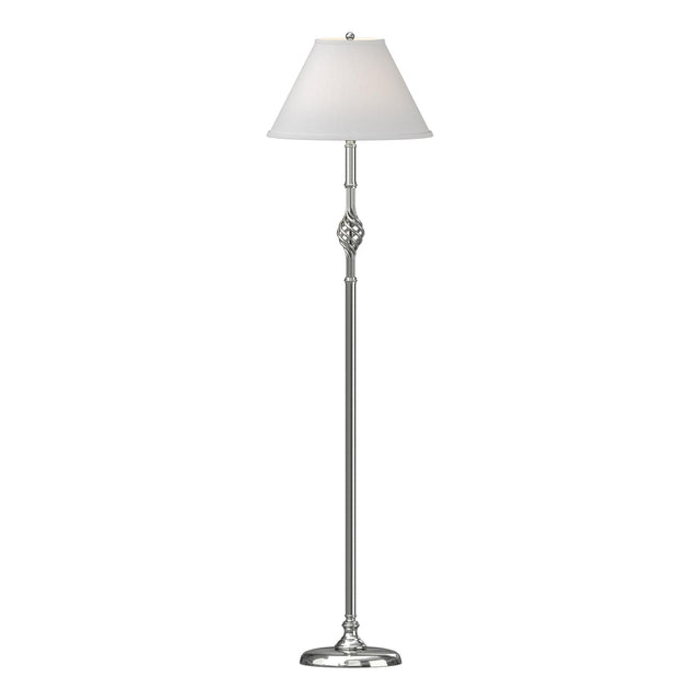Hubbardton Forge 1998 Sterling Natural Anna Shade (SF) Twist Basket Floor Lamp