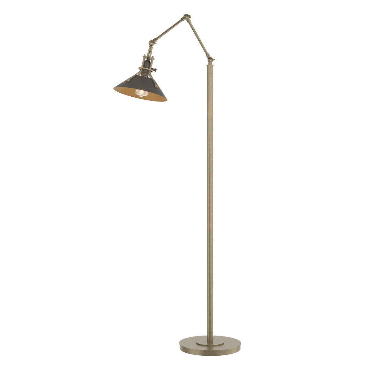 Hubbardton Forge 2015 Soft Gold Dark Smoke Henry Floor Lamp