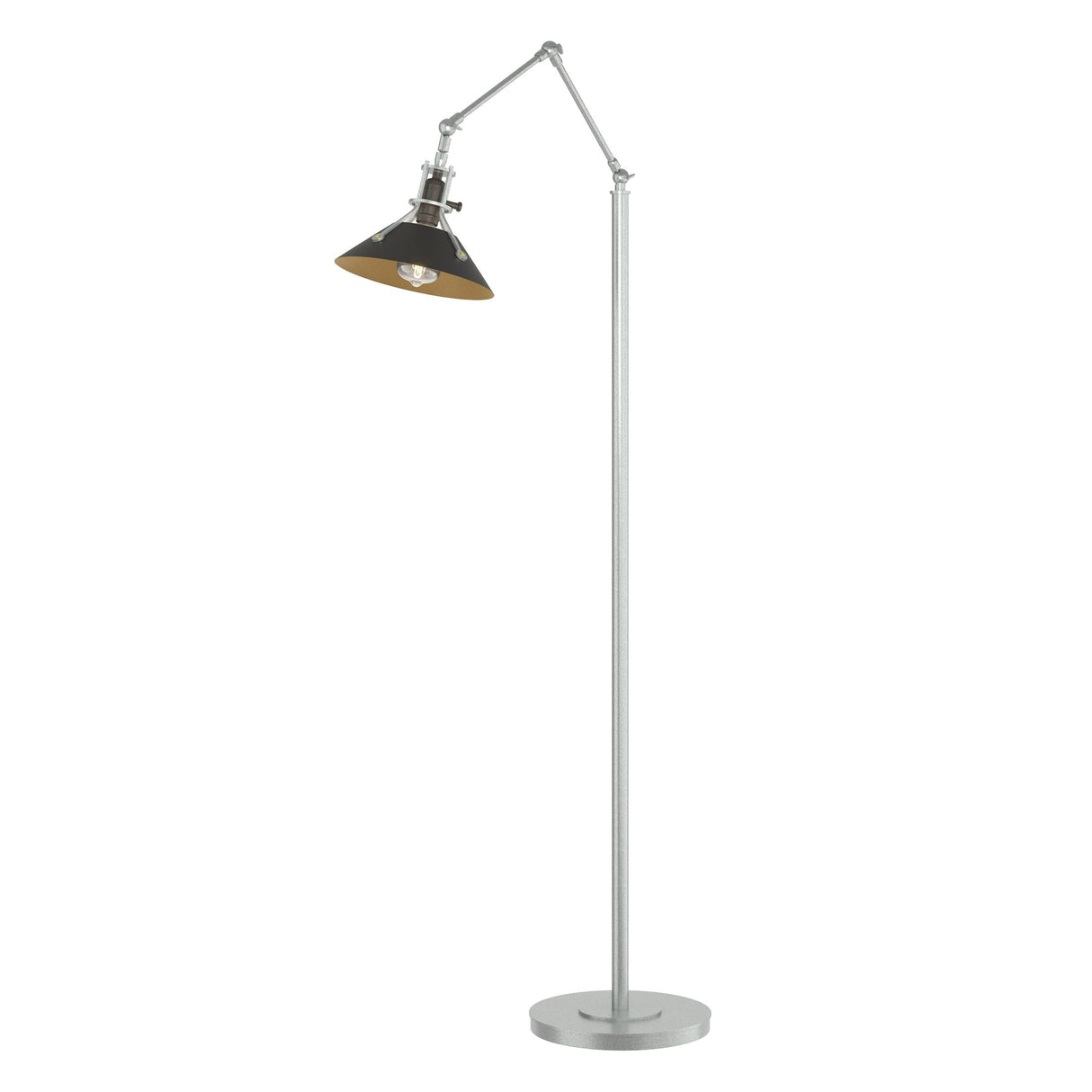 Hubbardton Forge 2015 Vintage Platinum Black Henry Floor Lamp