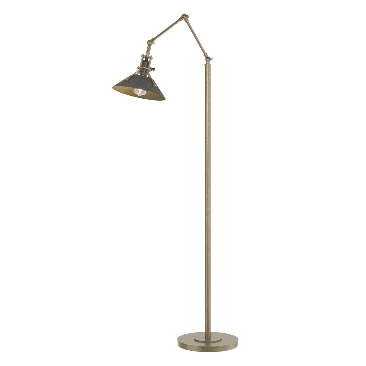 Hubbardton Forge 2015 Soft Gold Natural Iron Henry Floor Lamp