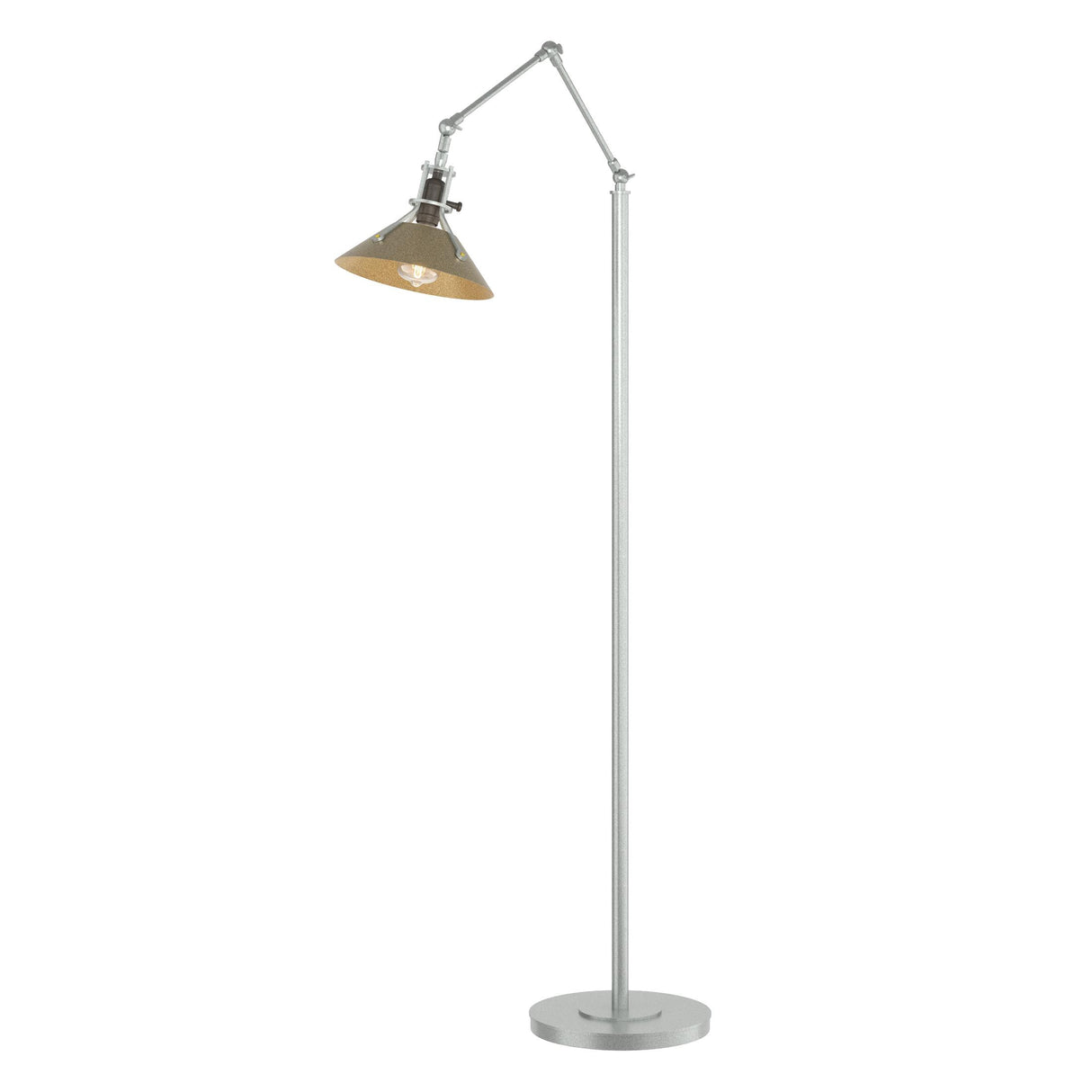 Hubbardton Forge 2015 Vintage Platinum Soft Gold Henry Floor Lamp
