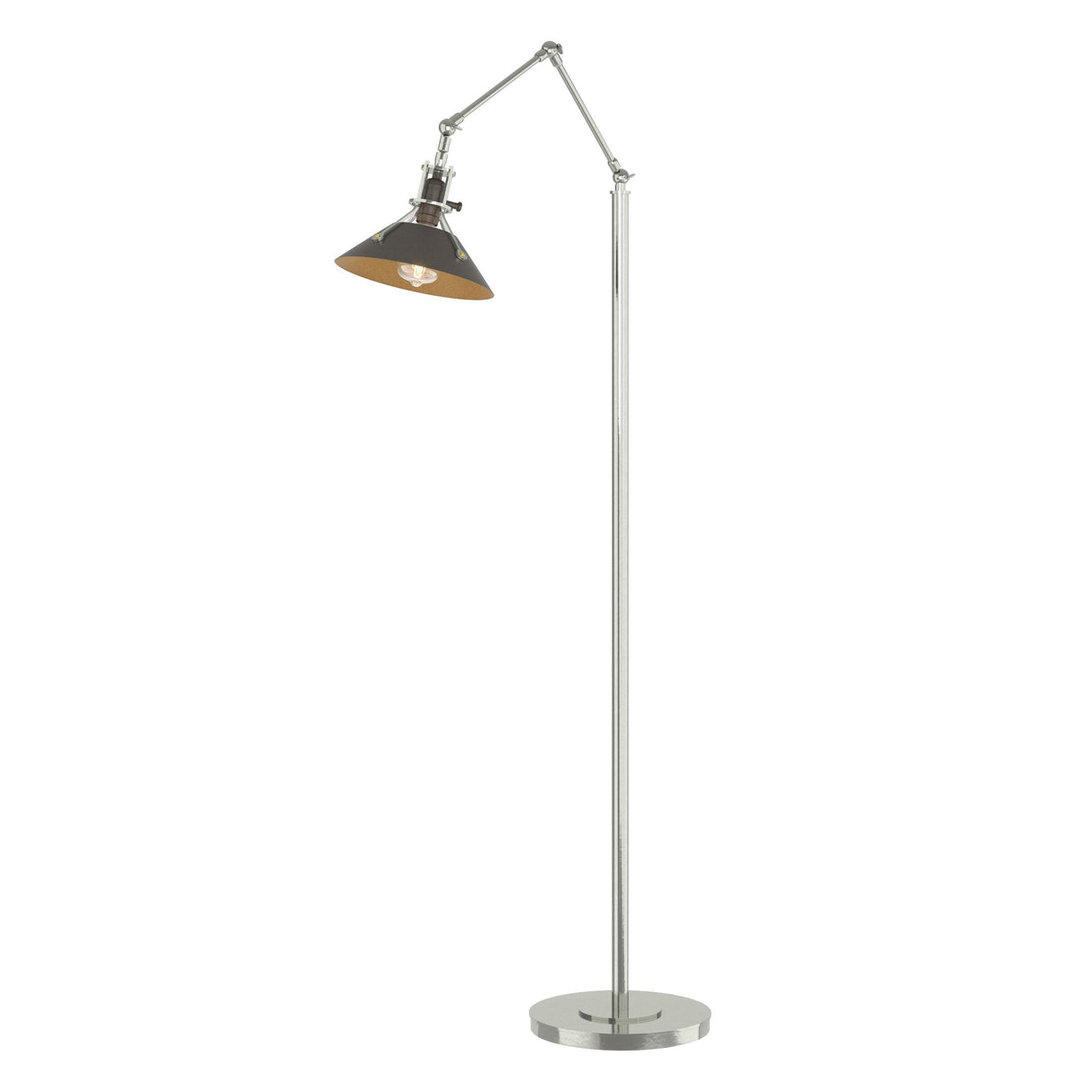 Hubbardton Forge 2015 Sterling Dark Smoke Henry Floor Lamp