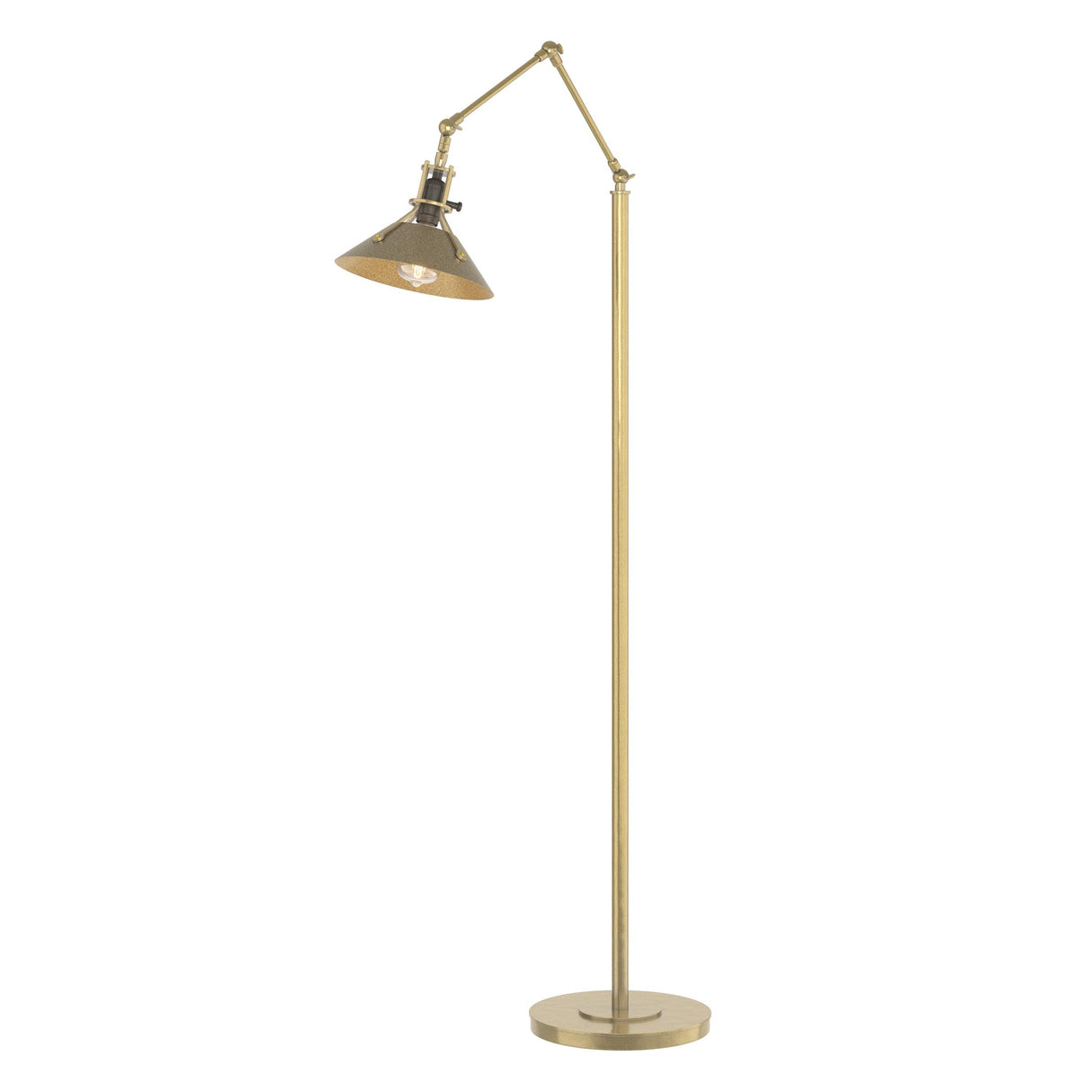 Hubbardton Forge 2015 Modern Brass Soft Gold Henry Floor Lamp