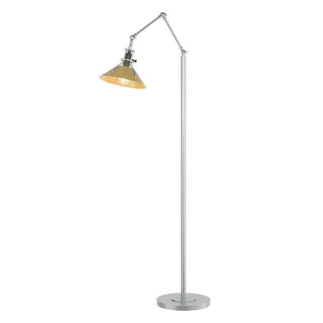 Hubbardton Forge 2015 Vintage Platinum Modern Brass Henry Floor Lamp