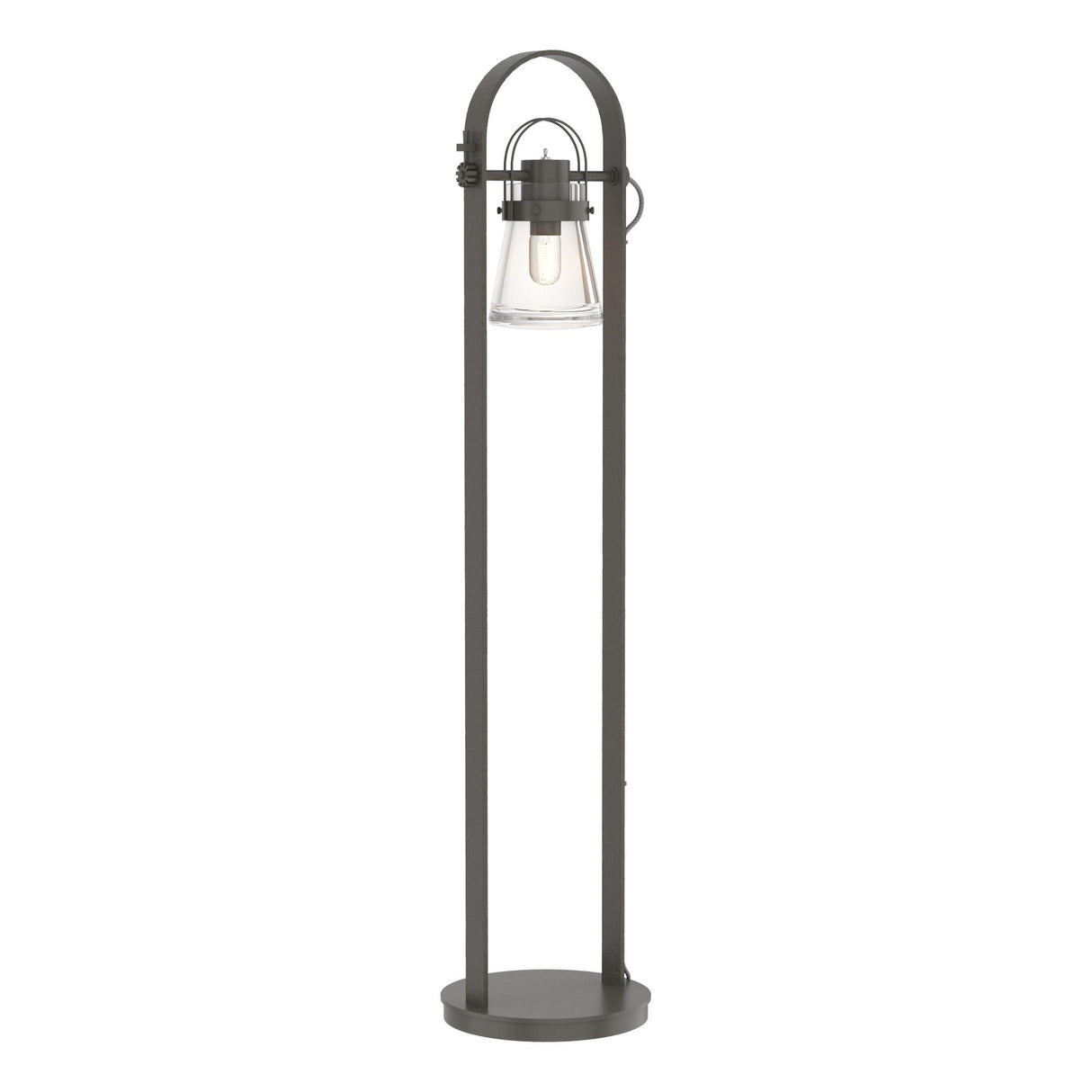 Hubbardton Forge 2016 Dark Smoke Clear Glass (ZM) Erlenmeyer Floor Lamp