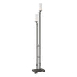 Hubbardton Forge 2004 Natural Iron Opal Glass (GG) Metra Twin Tall Floor Lamp