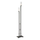 Hubbardton Forge 2004 Natural Iron Opal Glass (GG) Metra Twin Tall Floor Lamp