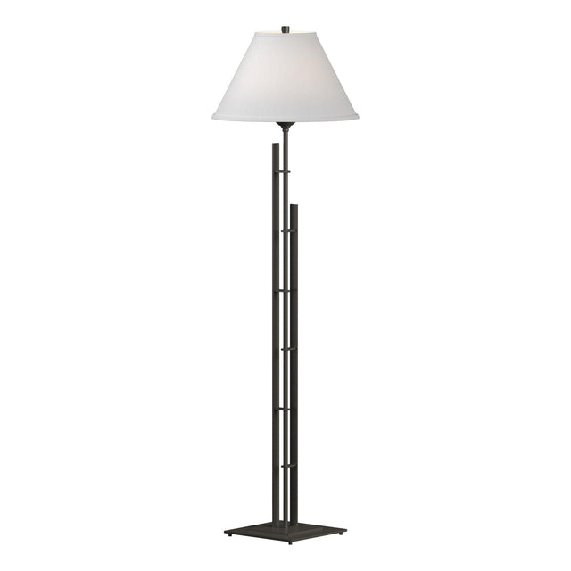 Hubbardton Forge 2000 Dark Smoke Natural Anna Shade (SF) Metra Double Floor Lamp