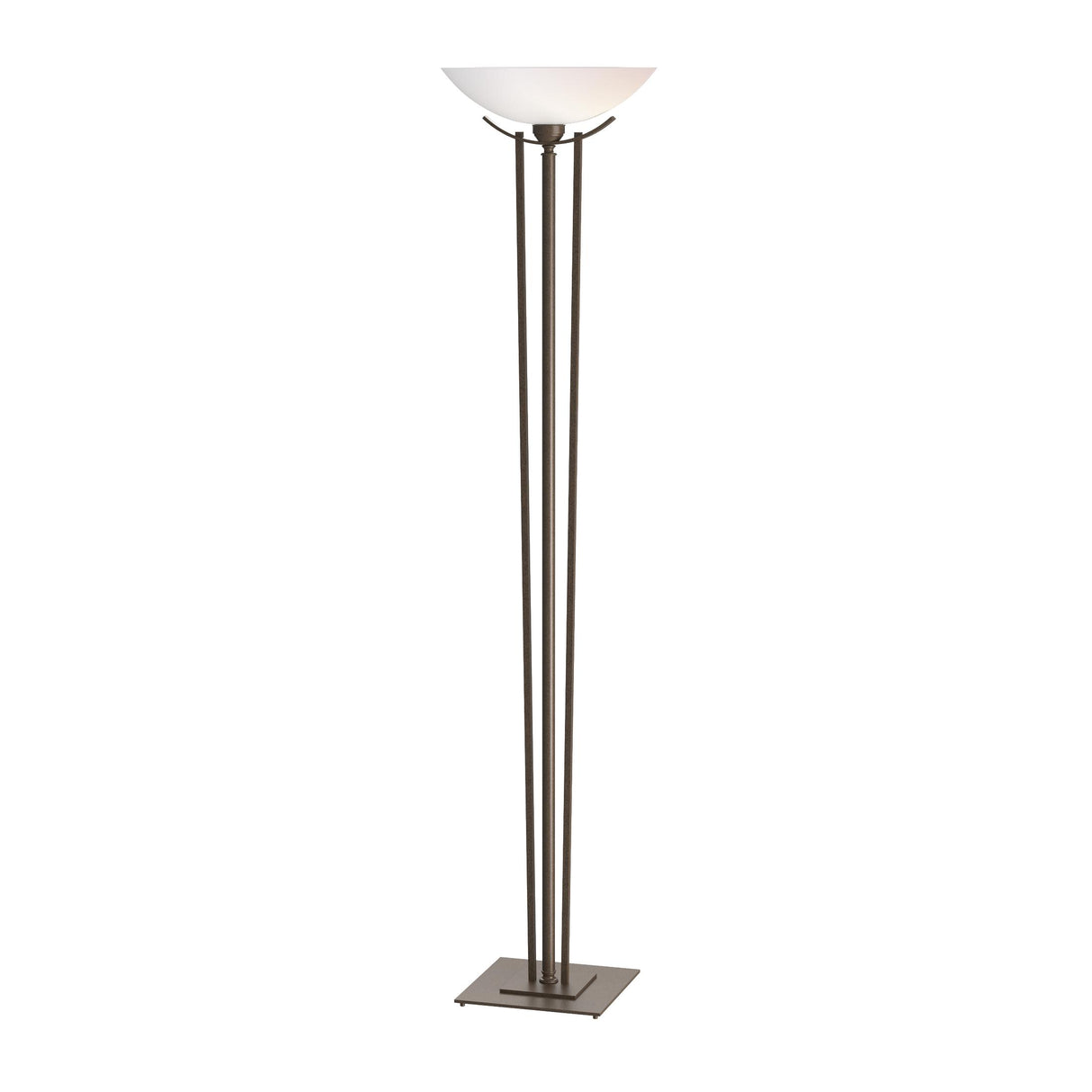 Hubbardton Forge 1999 Bronze Opal Glass (GG) Taper Torchiere