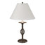 Hubbardton Forge 1992 Bronze Natural Anna Shade (SF) Twist Basket Table Lamp