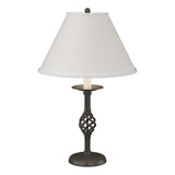 Hubbardton Forge 1992 Dark Smoke Natural Anna Shade (SF) Twist Basket Table Lamp