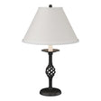 Hubbardton Forge 1992 Black Natural Anna Shade (SF) Twist Basket Table Lamp
