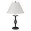 Hubbardton Forge 1992 Black Natural Anna Shade (SF) Twist Basket Table Lamp