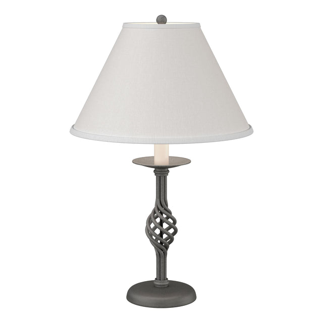 Hubbardton Forge 1992 Natural Iron Natural Anna Shade (SF) Twist Basket Table Lamp