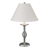 Hubbardton Forge 1992 Vintage Platinum Natural Anna Shade (SF) Twist Basket Table Lamp