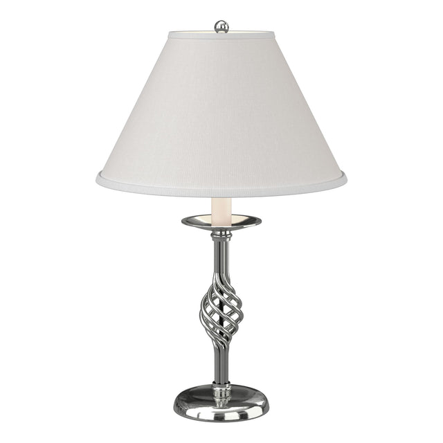 Hubbardton Forge 1992 Sterling Natural Anna Shade (SF) Twist Basket Table Lamp
