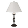 Hubbardton Forge 1992 Oil Rubbed Bronze Natural Anna Shade (SF) Twist Basket Table Lamp